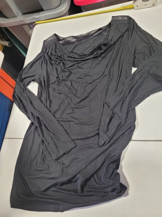 Mexx Tops - Mexx Black Long Sleeve Draped Neck Top